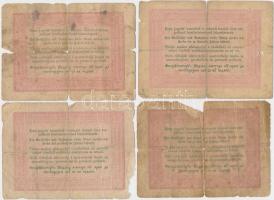 1848. 5Ft "Kossuth bankó" vörösesbarna (2x) + barna (2x) + 10Ft "Kossuth bankó" ...