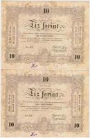 1848. 5Ft "Kossuth bankó" (4x) + 10Ft "Kossuth bankó" (5x) + 1849. 10Ft "Ki...