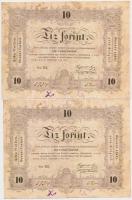 1848. 5Ft "Kossuth bankó" (4x) + 10Ft "Kossuth bankó" (5x) + 1849. 10Ft "Ki...