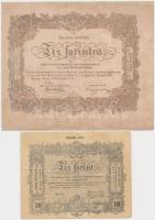 1848. 5Ft "Kossuth bankó" (4x) + 10Ft "Kossuth bankó" (5x) + 1849. 10Ft "Ki...