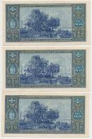1945. 1.000.000P (3x) sorszámkövetők T:II,II-