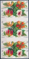 Tropical plants self-adhesive stamp-booklet, Trópusi növények öntapadós bélyegfüzet