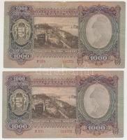 1943. 1000P (3x) sorszámkövetők T:III kis szakadás