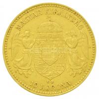 1909KB 10K Au "Ferenc József" Körmöcbánya (3.39g/0.900) T:2,2- ph.
Hungary 1909. 10 Koron...