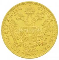 Ausztria 1915. 1D Au "Ferenc József" utánveret (3.5g/0.986) T:2 
Austria 1915. 1 Ducat Au...