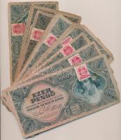 1945. 1000P (30x) mind piros "MNB" bélyeggel T:vegyes