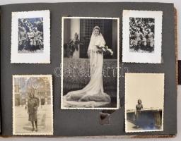 1940-1960 Családi fotó hagyaték, több, mint 100 fénykép egy katonatiszt családi életéből. Igényes al...