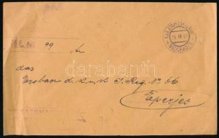 1917 Tábori posta levél / Field post cover EP BELGRAD/II b