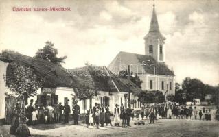 Vámosmikola, Templom tér, Groszman Lajos kereskedése; kiadja Groszman Lajos