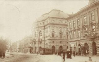 1910 Szeged, Városi Színház, Modern Színpad látványosságok csarnoka, villamos; photo (EK)