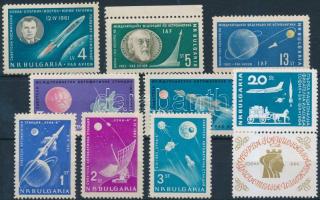 1961-1964 Űrkutatás motívum 1 önálló  + 1 szelvényes érték + 3 klf sor, 1961-1964 Space Exploration stamp + 1 coupon stamp + 3 diff sets