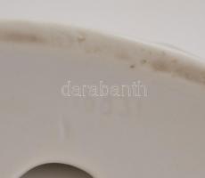 Szarvas és ülő őz, kézzel festett, jelzett, kopott, m:12 cm, h:15 cm