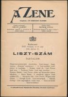 1936 A Zene. Szerk. Siklós Albert.  XVIII évf. 2-3. szám. Liszt Ferenc különszám.