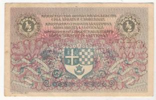 Szerb-Horvát-Szlovén Királyság 1919. 1/2D T:III Kingdom of the Serbs, Croats and Slovenes 1919. 1/2 Dinara C:F