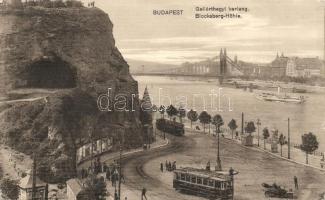 Budapest XI. Gellérthegyi barlang, villamosok, automobil, gőzhajó (kis szakadás / small tear)