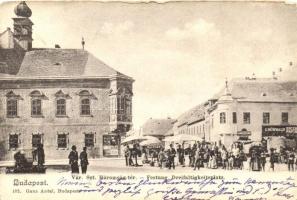 Budapest I. Szentháromság tér, Grünwald papírkereskedés; Ganz Antal 182.