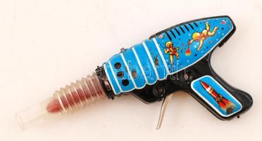 Retró űrpisztoly gyerekjáték, müködik, 25x12cm