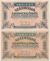 1946. 100.000.000AP (10x) T:II-,III,III-,IV