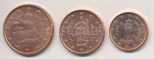 San Marino 2006R 1c + 2c + 5c T:1-
San Marino 2006R 1 Cent + 2 Cents + 5 Cents C:AU
