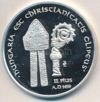 Bogár Lívia (1957-) DN "A magyar kereszténység 1000 éves" jelzett Ag emlékérem dísztokban ...