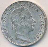 Ausztria/olasz verdejel 1858M 1Fl Ag "Ferenc József" Milánó T:2,2- Austria/Italian mintmark 1858M 1Fl Ag "Franz Joseph" Milan C:XF,VF