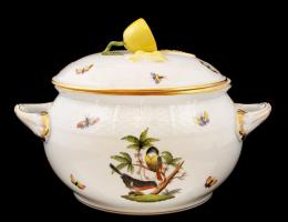 Herendi Rothschild leveses tál, kézzel festett, jelzett, hibátlan / Herend handpainted porcelain sou...
