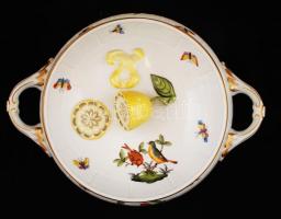 Herendi Rothschild leveses tál, kézzel festett, jelzett, hibátlan / Herend handpainted porcelain sou...