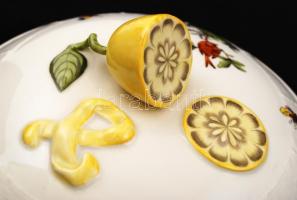 Herendi Rothschild leveses tál, kézzel festett, jelzett, hibátlan / Herend handpainted porcelain sou...