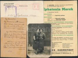 cca 1910-1940 Kis vegyes fotó és reklámnyomtatvány tétel