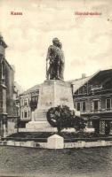 Kassa, Kosice; Honvéd szobor, Kassai Szervezett Munkások Otthona / statue, association