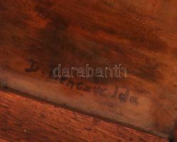 Benczúr jelzéssel: Virágcsendélet. Olaj, farost, sérült üvegezett keretben, 39×28 cm