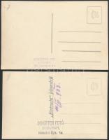 1933  "Eintracht" jelmezbál, Schaffer fotólap, jelzett, 2db, 9x13cm