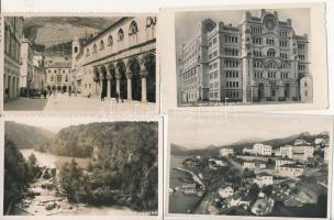 10 db RÉGI fekete-fehér délvidéki városképes lap; szerb, horvát / 10 old black and white southern Region town-view postcards; Serbian and Croatian