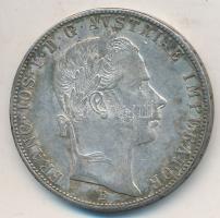 1863B 1Fl Ag "Ferenc József" T:2 ph., patina