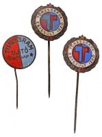 ~1970-1980. "Egyesült Izzó Törzsgárda" (2x) 15 és 20 év, zománcozott fém kitűzők + "Tungsram Újító hónap" zománcozott fém kitűző T:2,2-