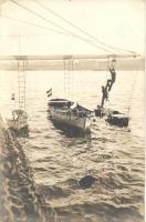 WWI Austro Hungarian Navy, mariners at the boats, photo (EK)