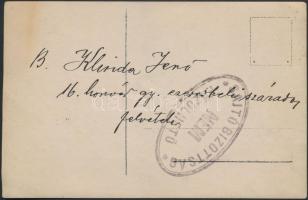 WWI Austro Hungarian military funeral, mass grave, "B. Klinda Jenő 16. honvéd gyalogezredbeli s...