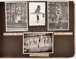 1920-40 Érdekes magyar ill., olasz vonatkozású kirándulások feliratozott fényképes emlékei albumban,...