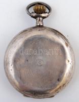 La terrasse ezüst (Ag.) fedeles zsebóra, sérült számlappal nem működik, jelzett, br. 108 g