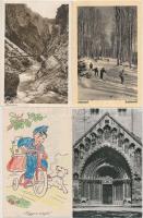 Kb. 2500 db VEGYES azaz régi és modern képeslap három dobozban, vegyes minőség; sok magyar lappal, ü...