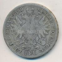 Ausztria 1889. 1Fl Ag "Ferenc József" T:2-,3 Austria 1889. 1 Florin Ag "Franz Joseph" C:VF,F