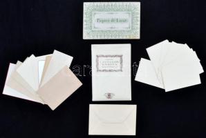 cca 1920-30 Csont levelező kártya borítékkal eredeti borítékban, + Papier de Luxe boríték