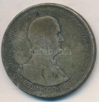 1930. 5P Ag "Horthy jobbra" T:3 patina Adamo P8