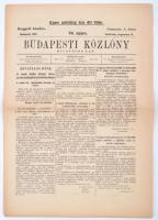 1919 A Budapesti Közlöny két egymást követő száma. 73-74. szám, 1919 augusztus 9. esti és 10. reggeli kiadás. Cenzúrázott kiadások, benne hivatalos közlemények a Tanácsköztársaság bukása utáni szervezeti átalakításokról, illetve a megszálló román csapatok által kiadott utasításokról. Egy MTI tudosítás cenzurális okokból kitakarva.