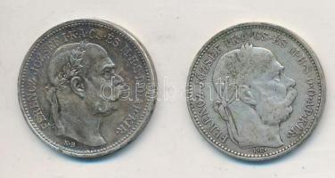 1896KB-1916KB 1K Ag "Ferenc József" (2x) T:2,2-,3 patina