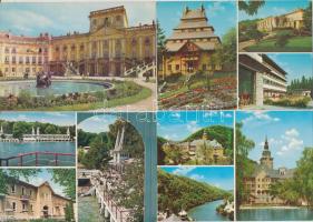 90 db MODERN magyar városképes lap, vegyes minőség / 90 modern Hungarian town-view postcards, mixed ...
