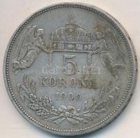 1900KB 5K Ag "Ferenc József" T:2- patina