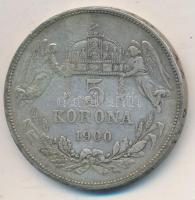 1900KB 5K Ag "Ferenc József" T:2- patina, ph.