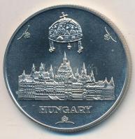 Nagy-Britannia 1989. "Barbican Centre - Magyarok: Britannia üdvözli Magyarországot" fém emlékérem (38,5mm) T:1- Great Britain 1989. "Barbican Centre - Magyarok: Britain Salutes Hungary" metal commemorative coin (38,5mm) C:AU