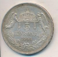 1908KB 5K Ag "Ferenc József" T:2 apró ph.